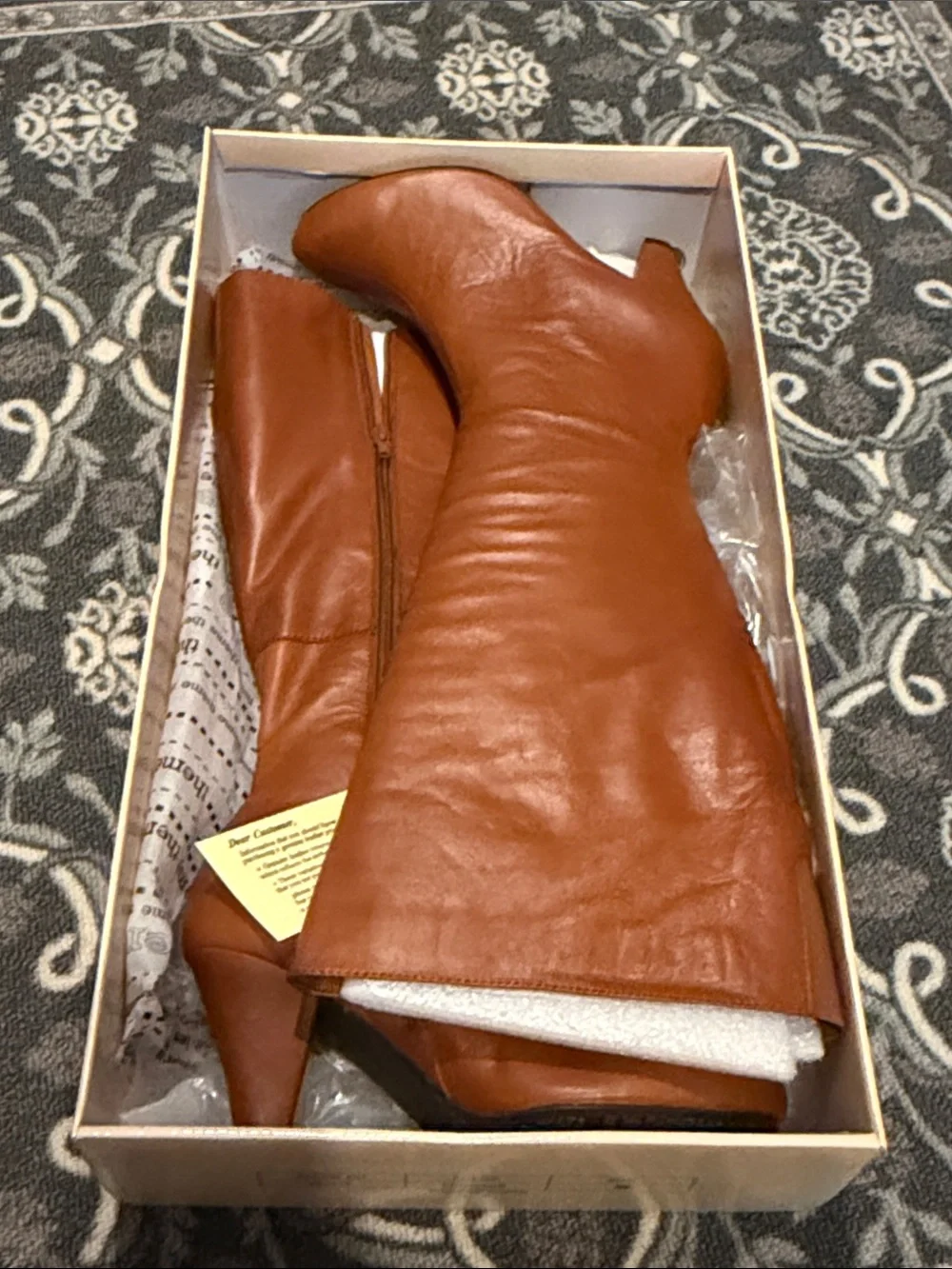 Theme brand Women's Tall Brown Leather Boots